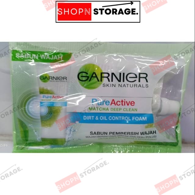 GARNIER Pure Active Matcha Sachet 9ml Sabun Cuci Muka