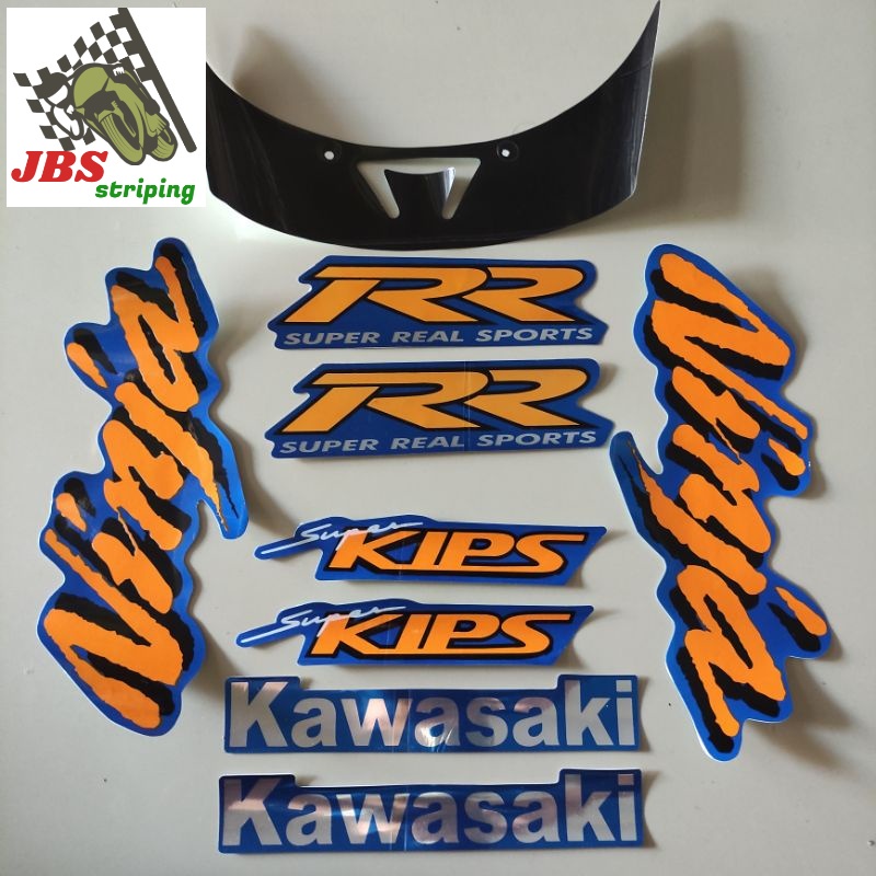 Striping ninja rr Stiker kawasaki ninja rr old 2007 2008 biru