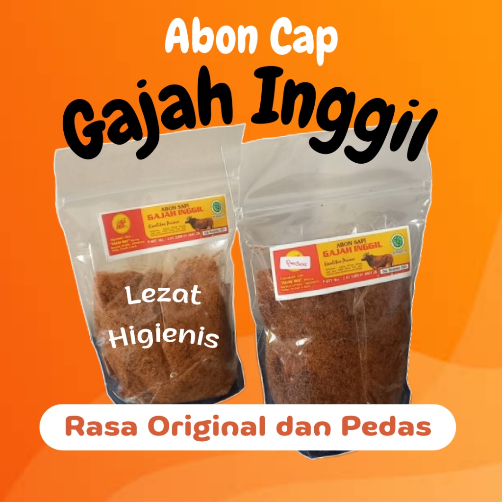 

Abon Sapi dan Ayam | Cap Gajah Inggil Pouch 250gr