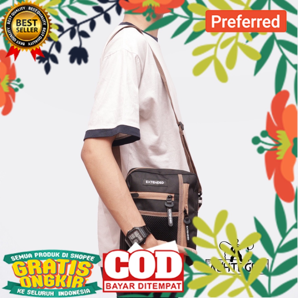 Tas Selempang Slingbag Pria Wanita Pouch Casual Trendy Distro Sling Bag Shoulder Clutch Bahu Hp Kore