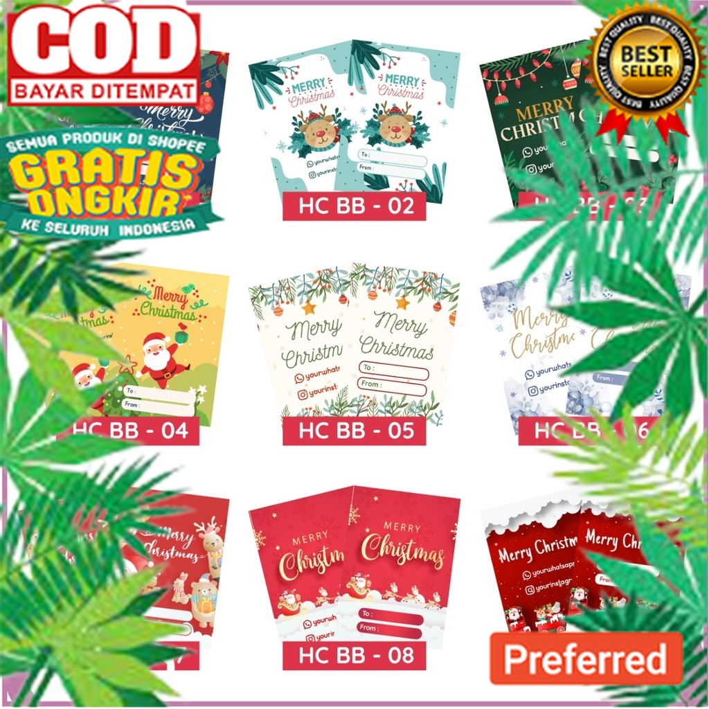 

Cetak Hang Tag Natal Pola Custom 1 Sisi Hampers Natal Christmas Gift Souvenir Free Design Bisa Custom// KOSTUM NATAL / POHON NATAL / AKSESORIS NATAL / HARI NATAL