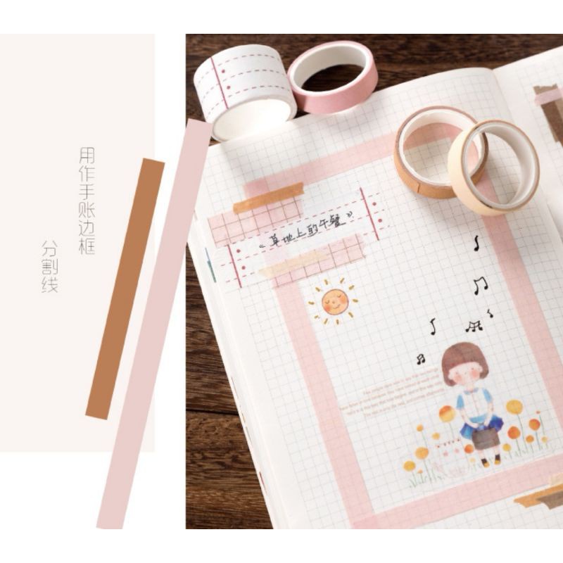 

17A. Washi tape 10rolll - pack hemat tahun berkualitas [thehanscorner]