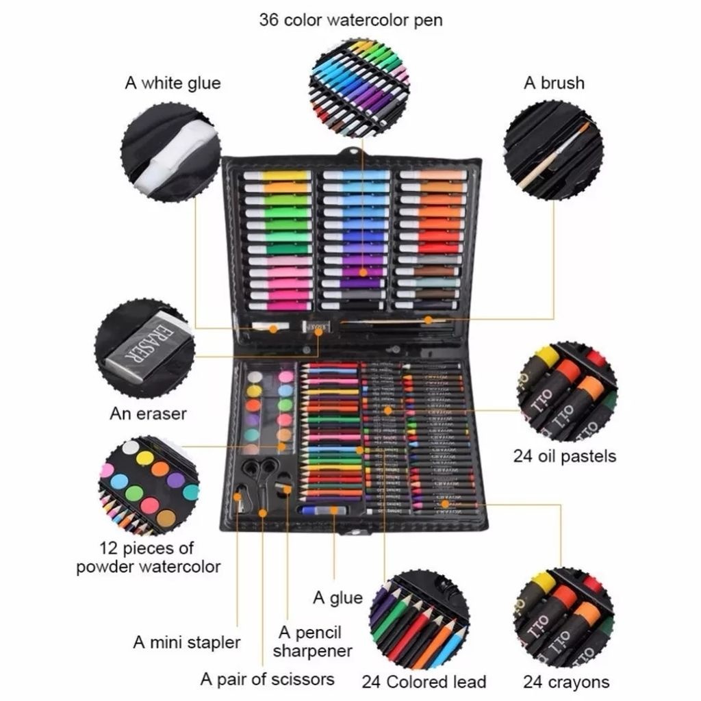 

RB Crayon Set Anak 150 & 208 Pcs Pensil Warna Gambar / Alat Tulis & Lukis Melukis ATK