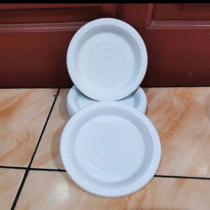 piring plastik uk besar isi 50 pcs piring makan plastik piring kue