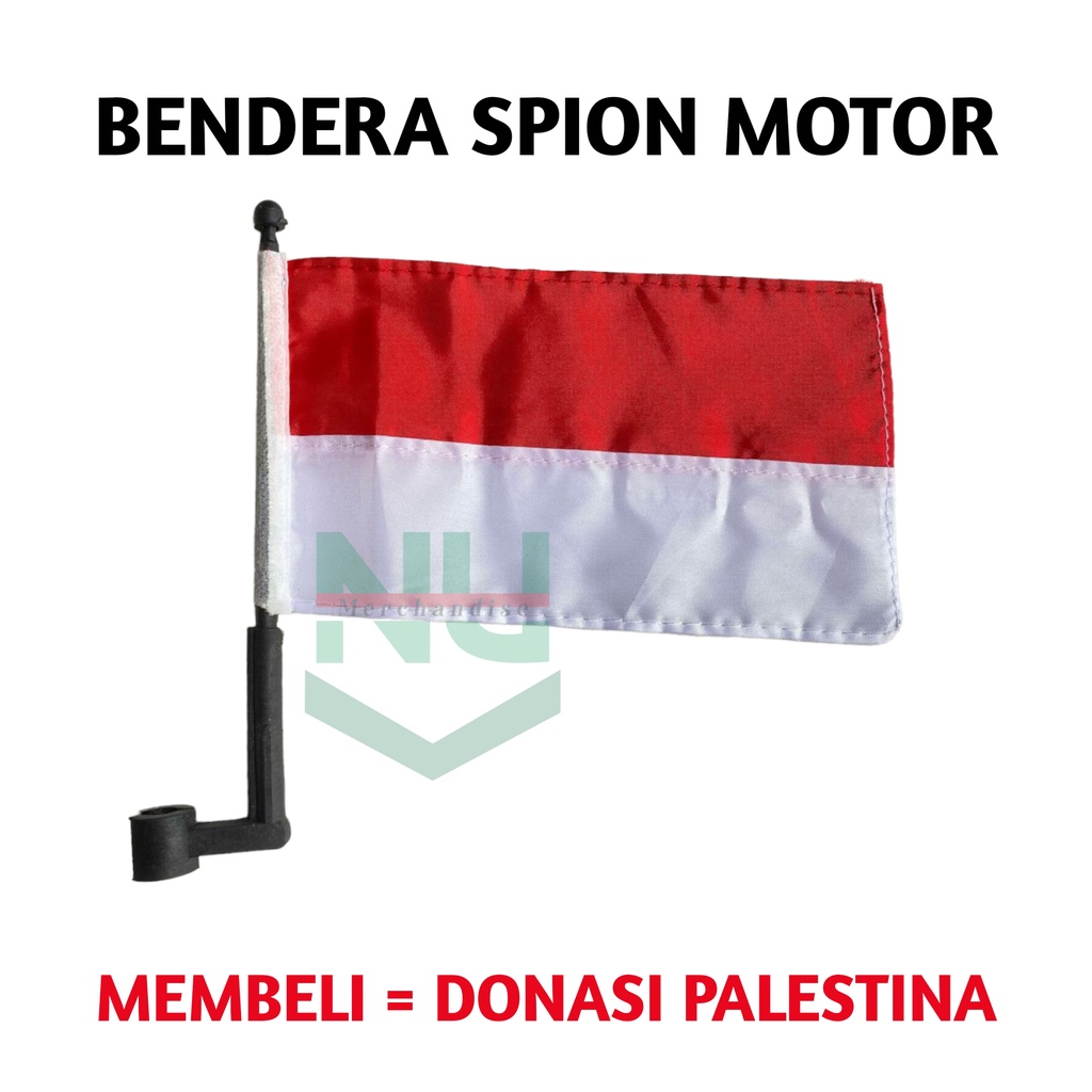 Bendera Motor Merah Putih / Bendera Palestina Spion Motor / Bendera Motor Palestina / Bendera Motor 