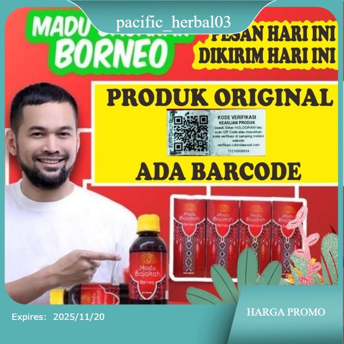 

[GARANSI ORIGINAL - BARCODE - SEGEL HOLOGRAM] Madu Bajakah Borneo Asli Premium