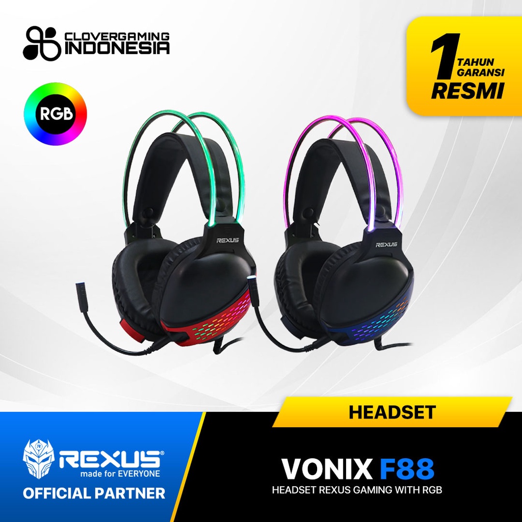 Rexus Vonix F88 RGB - F-88 F 88 Gaming Headset