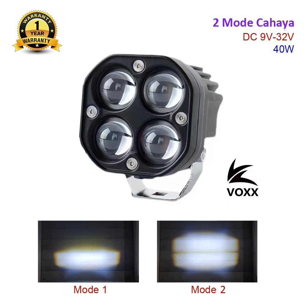 Lampu Sorot Tembak Laser Gun LED CWL 40W 4 Mata Lensa 4D Cree Laser