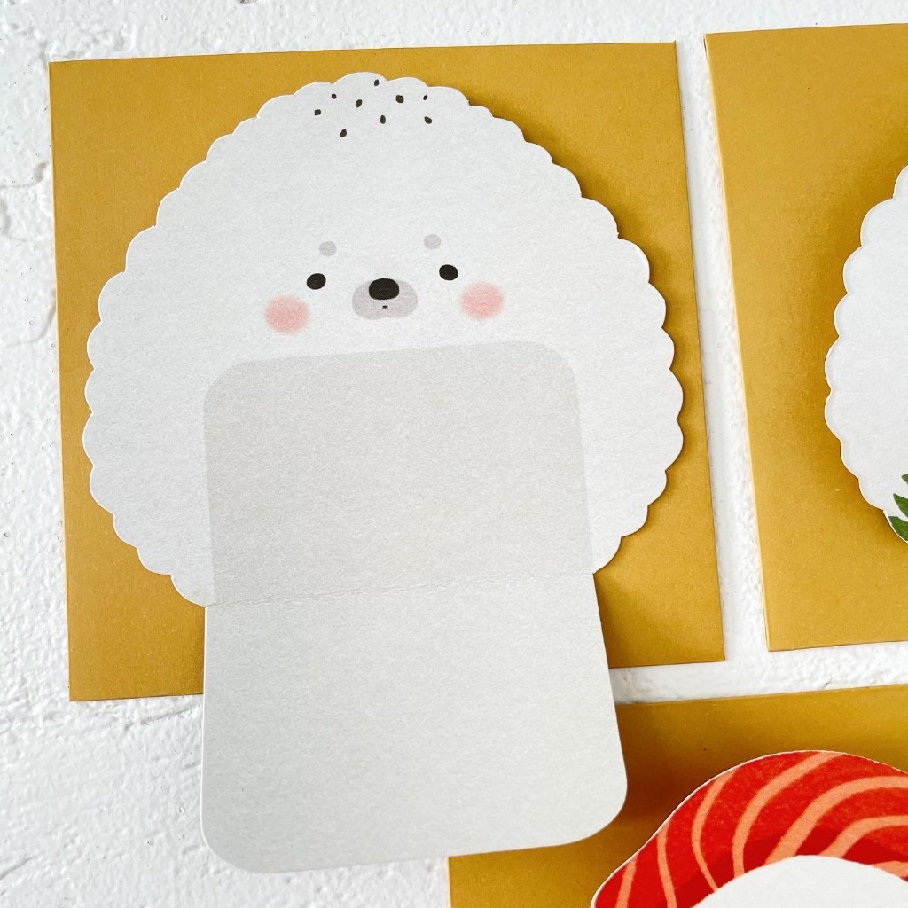 ONIGIRI Card by MENTOL ART / Kartu Ucapan Ilustrasi Lucu Cute