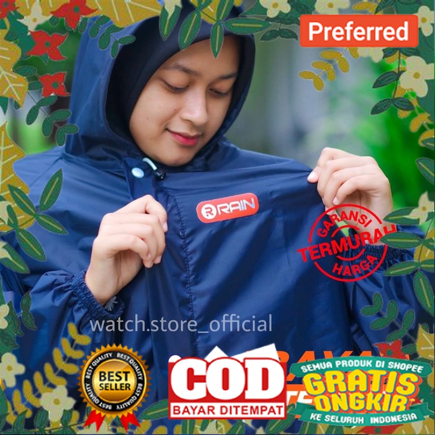 Bisa COD 2.2 Jas Hujan Raincoat Mantol Mantel Pria Wanita Dewasa Jaz Hujan Jass Ujan Unisex Setelan 