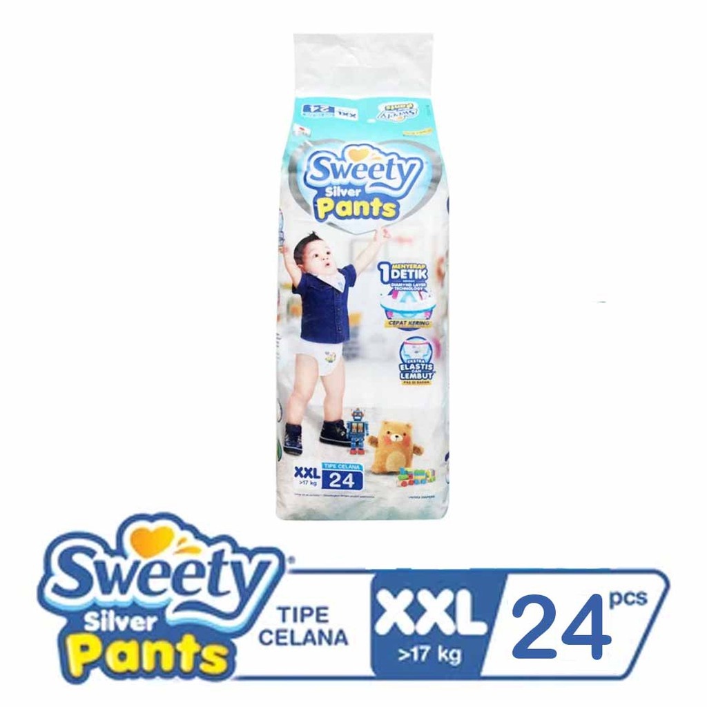 SWEETY SILVER PANTS XXL 24