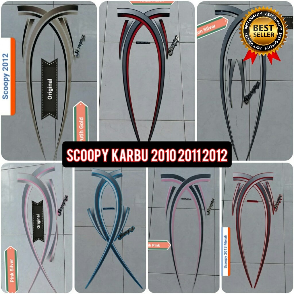 Stiker sticker striping Motor Honda Scoopy 2010 2011 2012 karbu