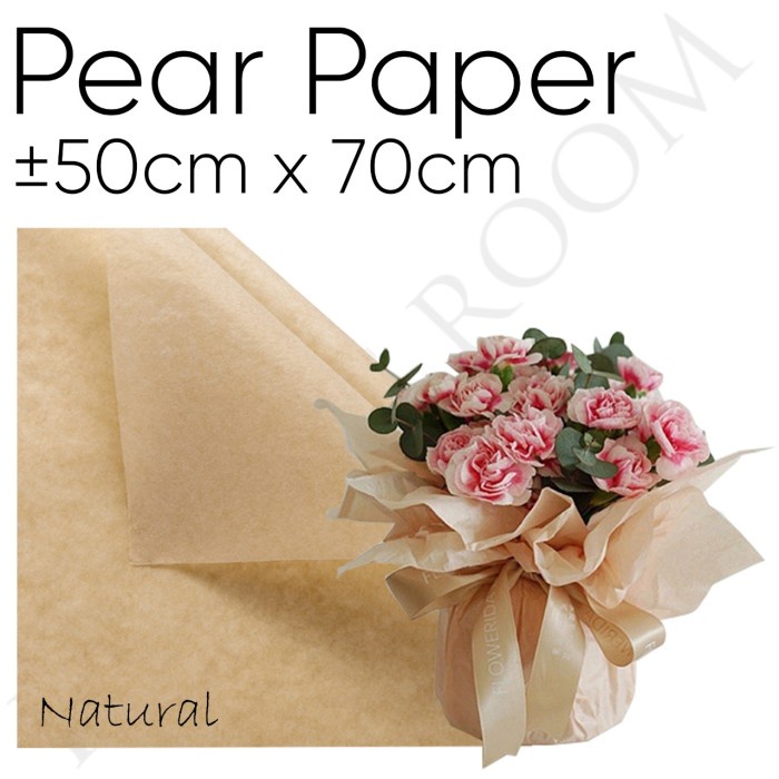 

10 Lembar Pear Paper - Bungkus Bunga - Kertas Kado - Black