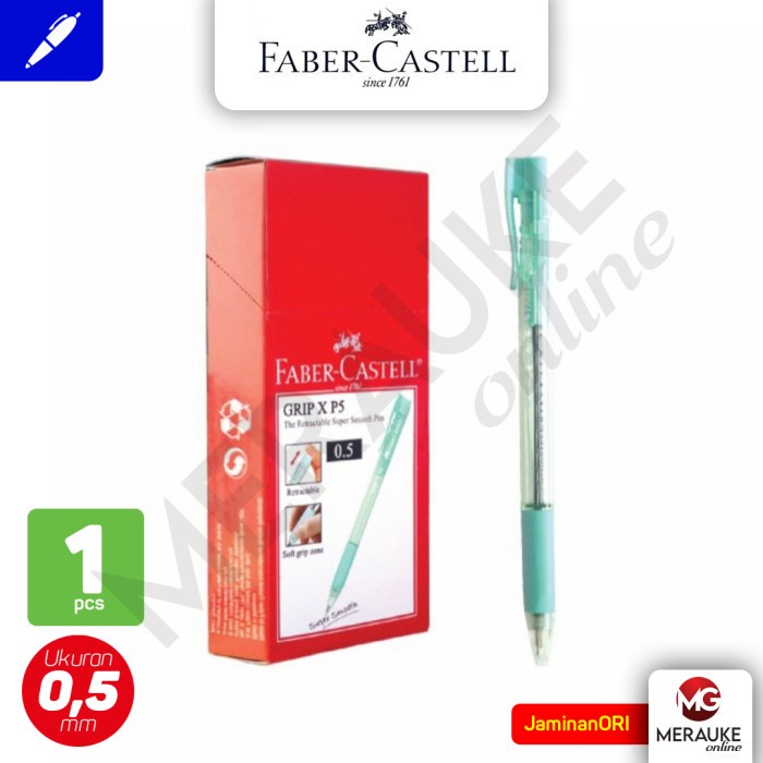 

Ballpoint Faber Castell Grip X P5 0.5mm Tinta Hitam (Satuan)