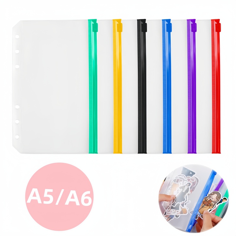 

ZIPLOCK SLEEVE WARNA WARNI BINDER A6 ZIPLOCK KANTONG ZIPPER BINDER A5 A6 CARD LOOSE LEAF-YuanYuanMall