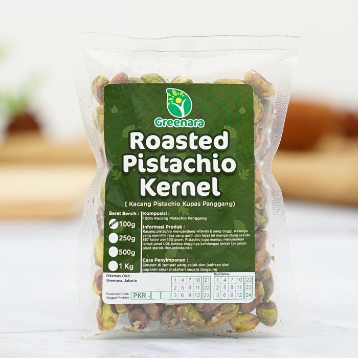 

Kacang Pistachio Kupas Panggang 100gr / Roasted Pistachio Kernel