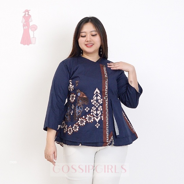 GossipGirls - Baju Batik Wanita Blouse batik Jumbo 184 (Limited Edition)  Mrs1