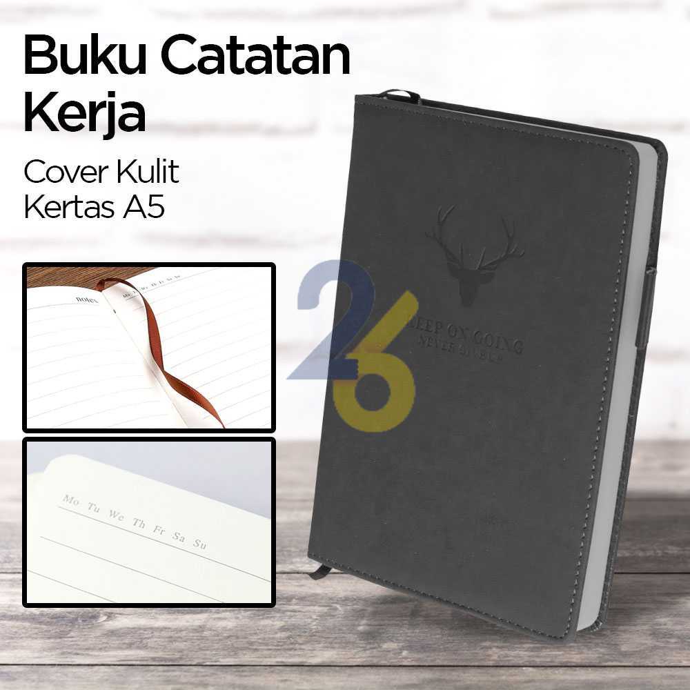 

[26] Tlevino Buku Catatan Harian Notebook Diary Cover Kulit 180 Lembar A5 - CW-5025