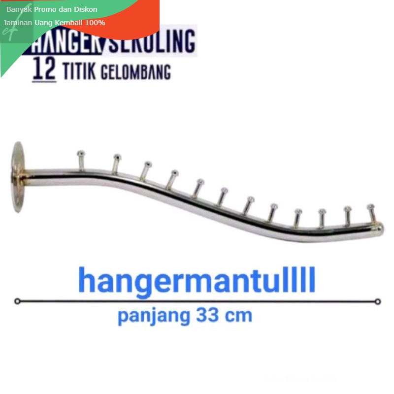 Jemuran Dinding (Hanger Suling 12 Titik)