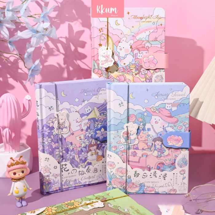 

Notebook rabbit cute/ Buku tulis karakter lucu/ Buku catatan jurnal di - Blue
