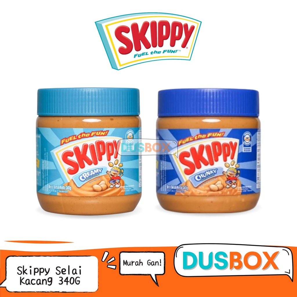 

Skippy Peanut Butter 340g / Selai Kacang Skippy / Skippy Peanut Butter / Peanut Butter / Selai Kacang Chunky