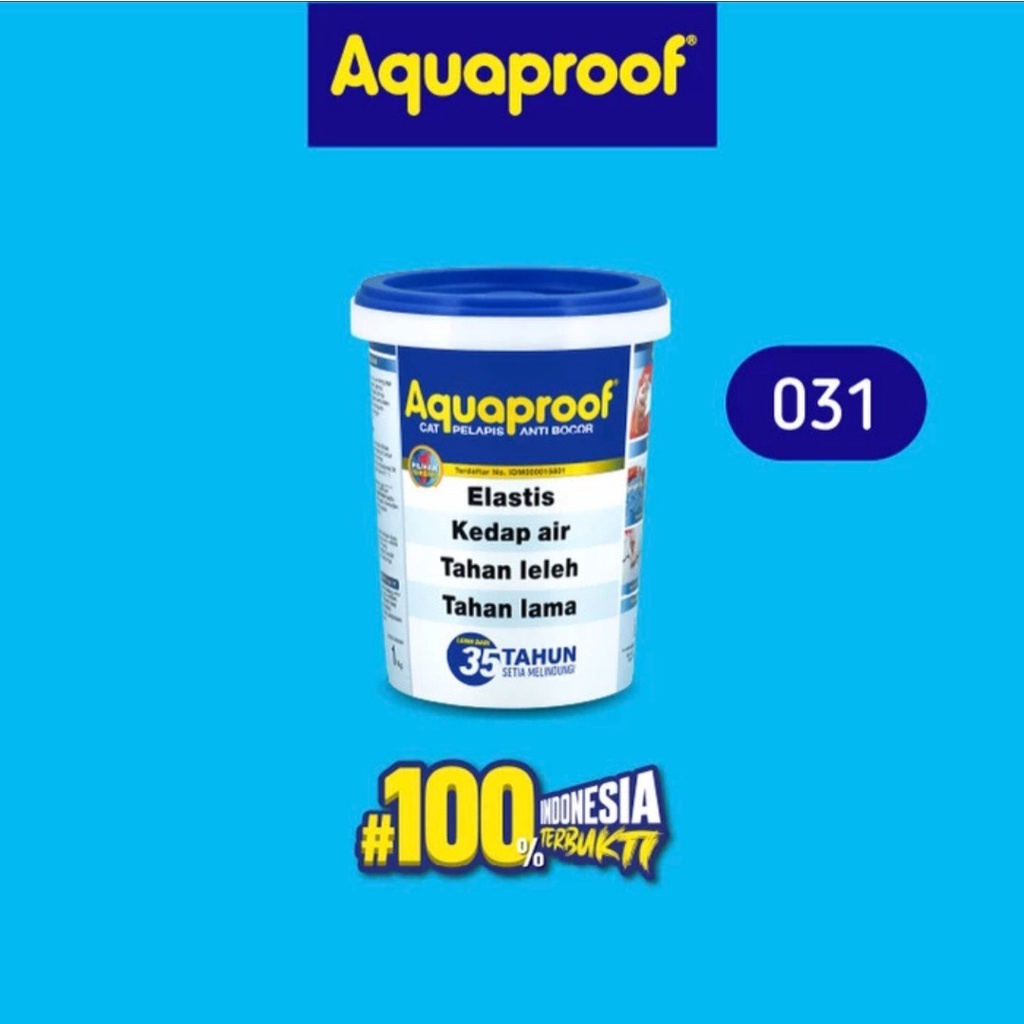 Aquaproof 1 Kg 031 Biru Blue Cat Pelapis Waterproofing Anti Bocor No Drop