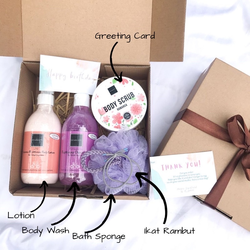 

[SCARLETT] KADO SCARLETT SET /KADO PACAR/KADO ULANG TAHUN/HADIAH ULANG TAHUN/HAMPERS SCARLETT