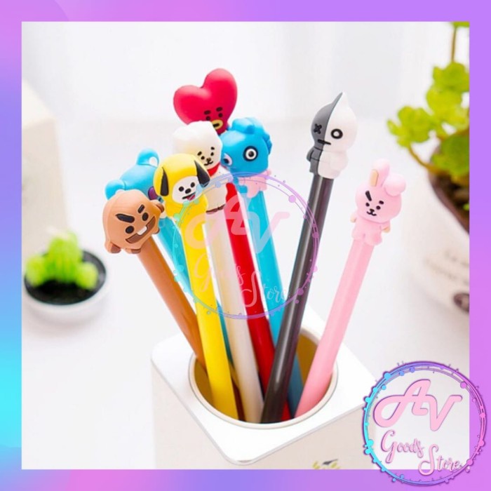 

1pcs pulpen gel BT Korean / 1buah ballpoint boneka korean series