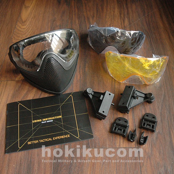 Emerson Full Face Mask For Tactical Helmet - Black