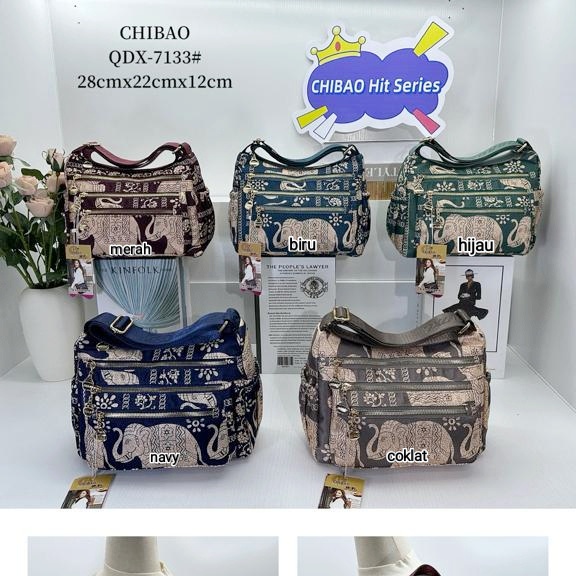 Chibao 7133 tas selempang wanita besar sling bag cewek big import