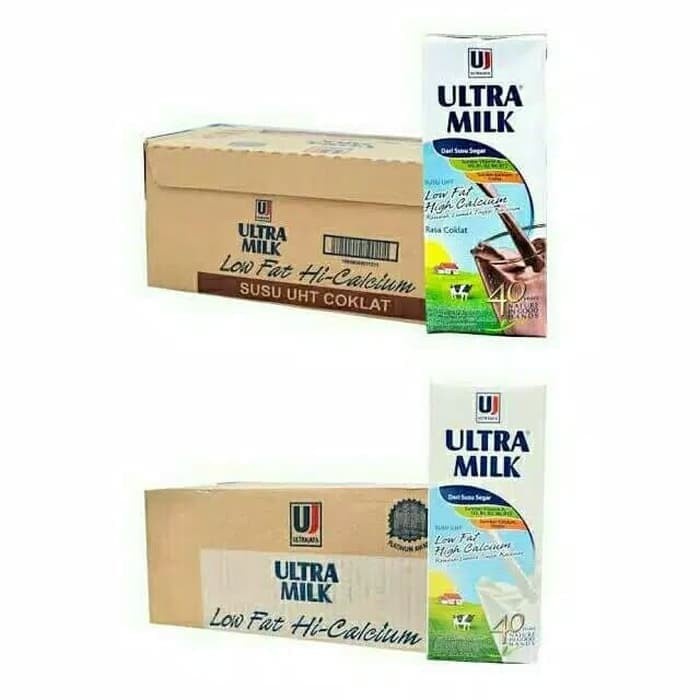 

1000ml / 1 Liter UHT Low Fat Plain / Cokelat Ultra Milk Karton - Coklat