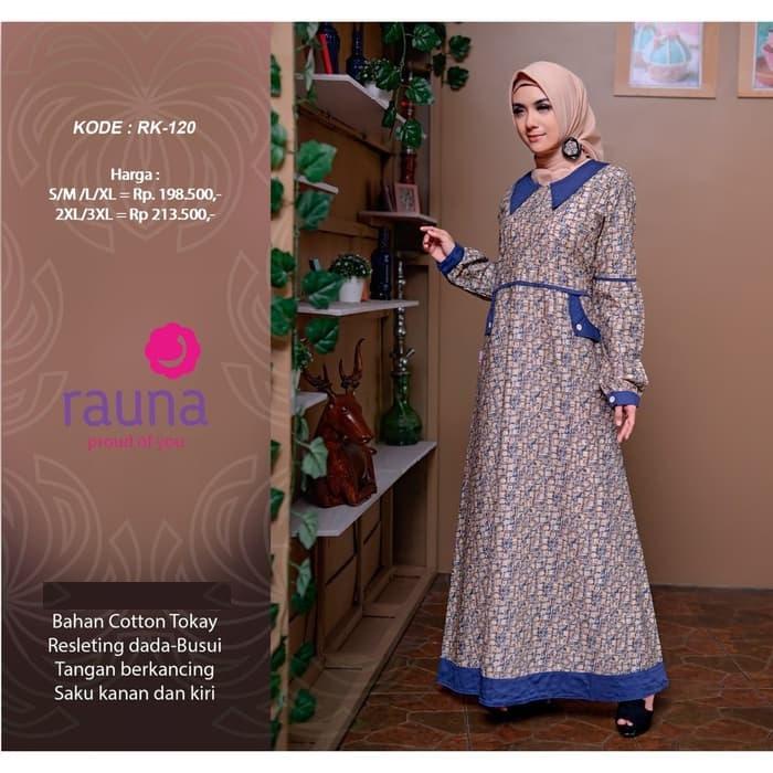 [BISA COD] - RAUNA - [CREAM] RK 120 Gamis muslim Busana Syari Baju Muslim Wanita Dress Muslimah Berk