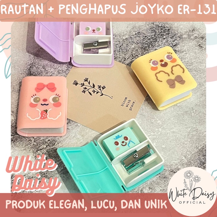 

Rautan + Penghapus Joyko premium peruncing Buku pastel lucu unik imut