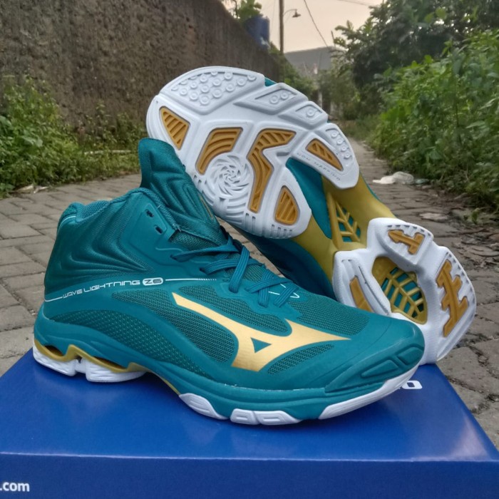 Terlaris ✨ -Sepatu Volly Mizuno Wlz 6 Grade Ori Super Premium Sepatu Olahraga - Merah, 44