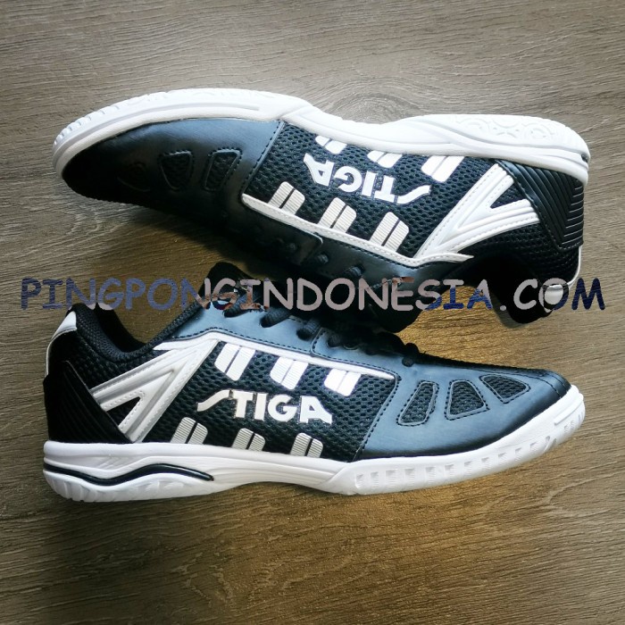 Terlaris ✨ -Stiga Liner III Black Shoes - Sepatu Olahraga Pingpong Tenis Meja - 40