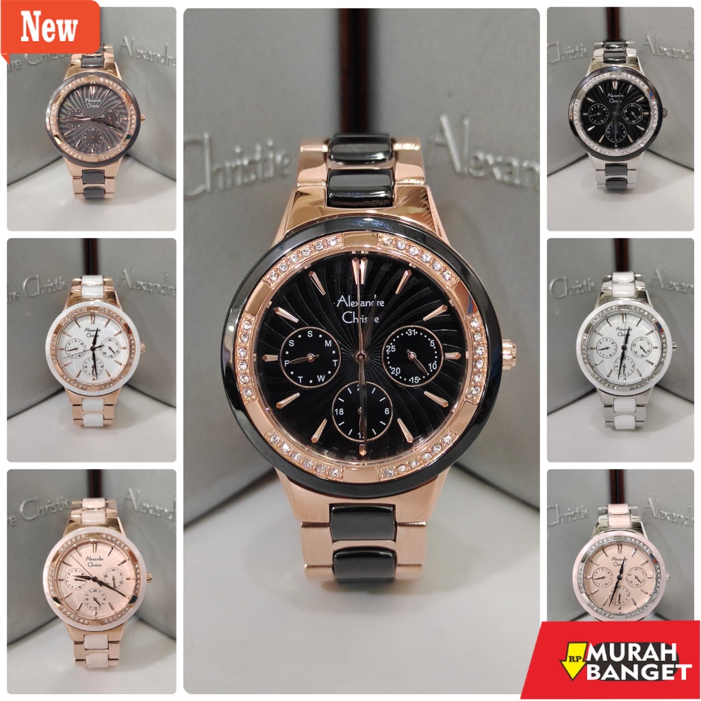 kualitas terjamin ori- Jam Wanita Keramik Alexandre Christie AC2299 AC 2299 Original Garansi Resmi A