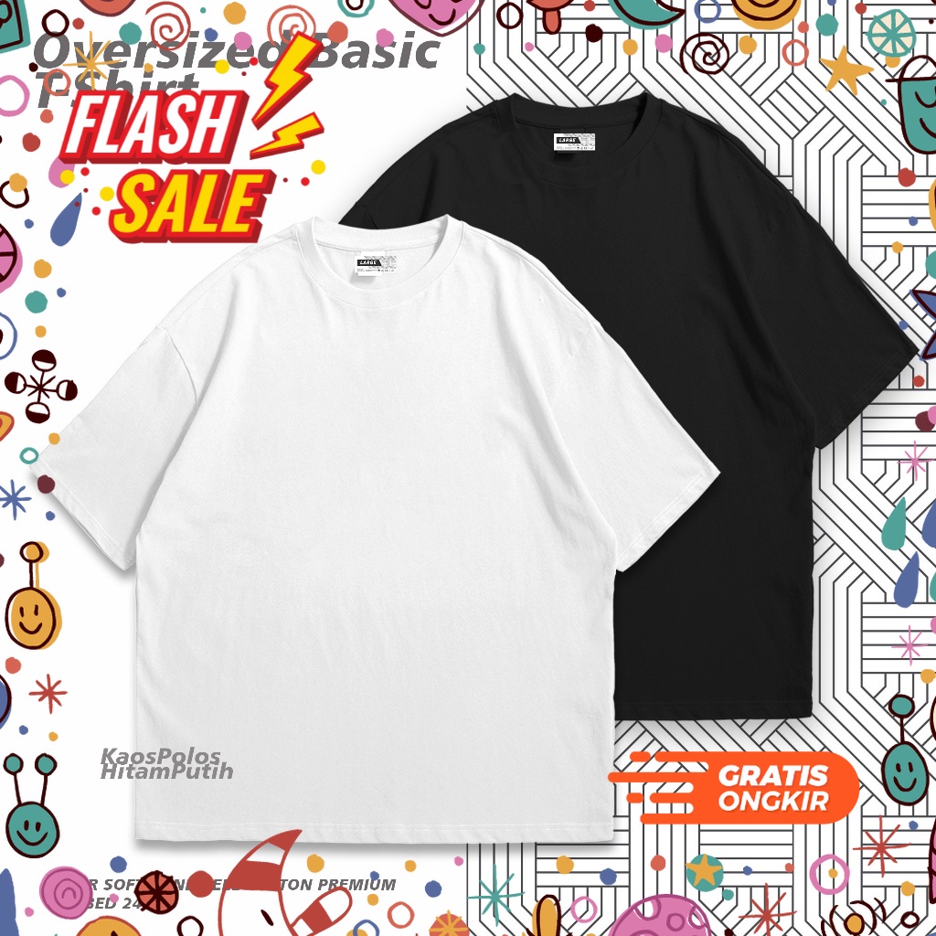 MEGASALE / promo kaos oversize terlaris kaos polos oversize kaos oversized hitam kaos polos oversize