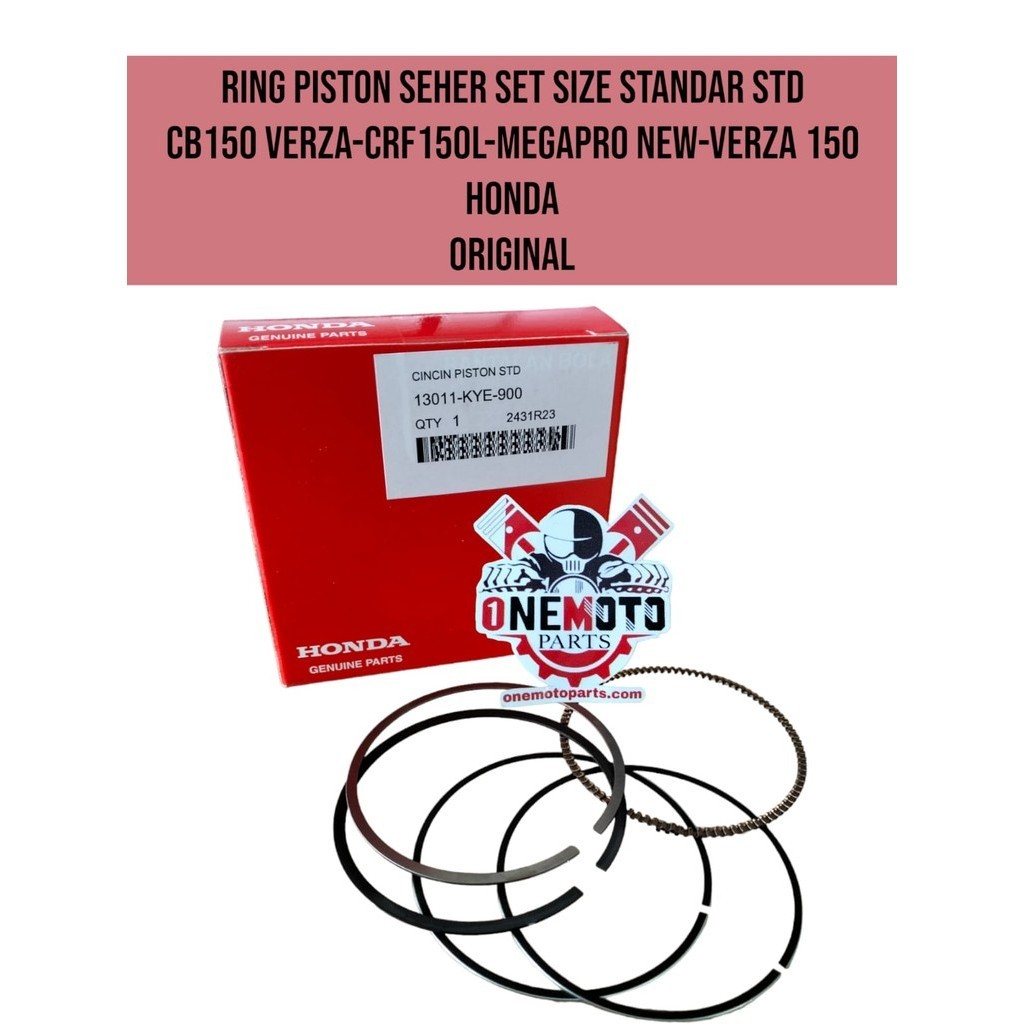 RING PISTON SEHER SET SIZE STANDAR STD CB150 VERZA CRF150L MEGAPRO NEW VERZA AHM 13011-KYE-900 ORI