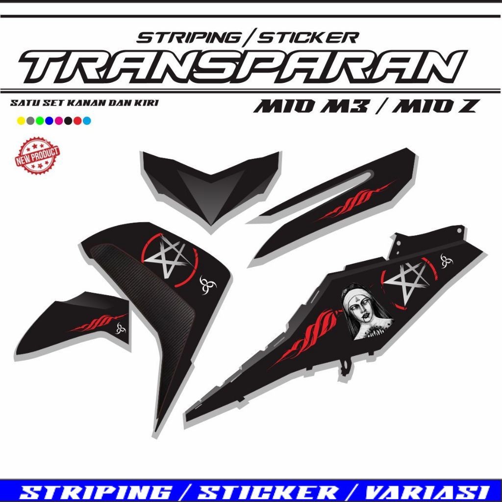 TRANSPARAN STIKER MIO M3 125/ STRIPING KEREN MOTOR MIO Z STIKER VARIASI KEREN