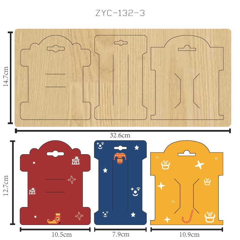 

-132 Wooden Cutting Molds with Buckles, Suitable for Use in Die-Cutting Machines