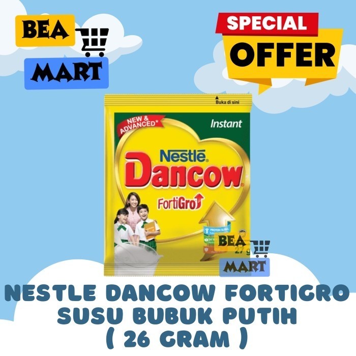 

Dancow Fortigo Putih 26gr 1 Saset 1 Renceng | Susu Dancaw Vanila Instan 26 gr Sachet