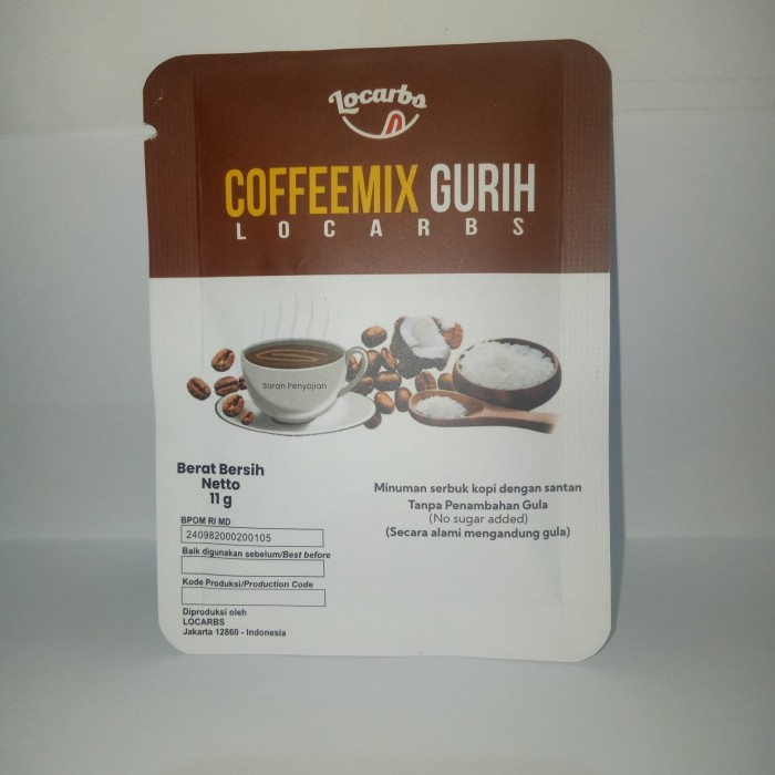 

READY STOCK!!! Kopi Gurih Keto rendah kalori Less Sugar Kopi Diet 1 Pack isi 5pcs