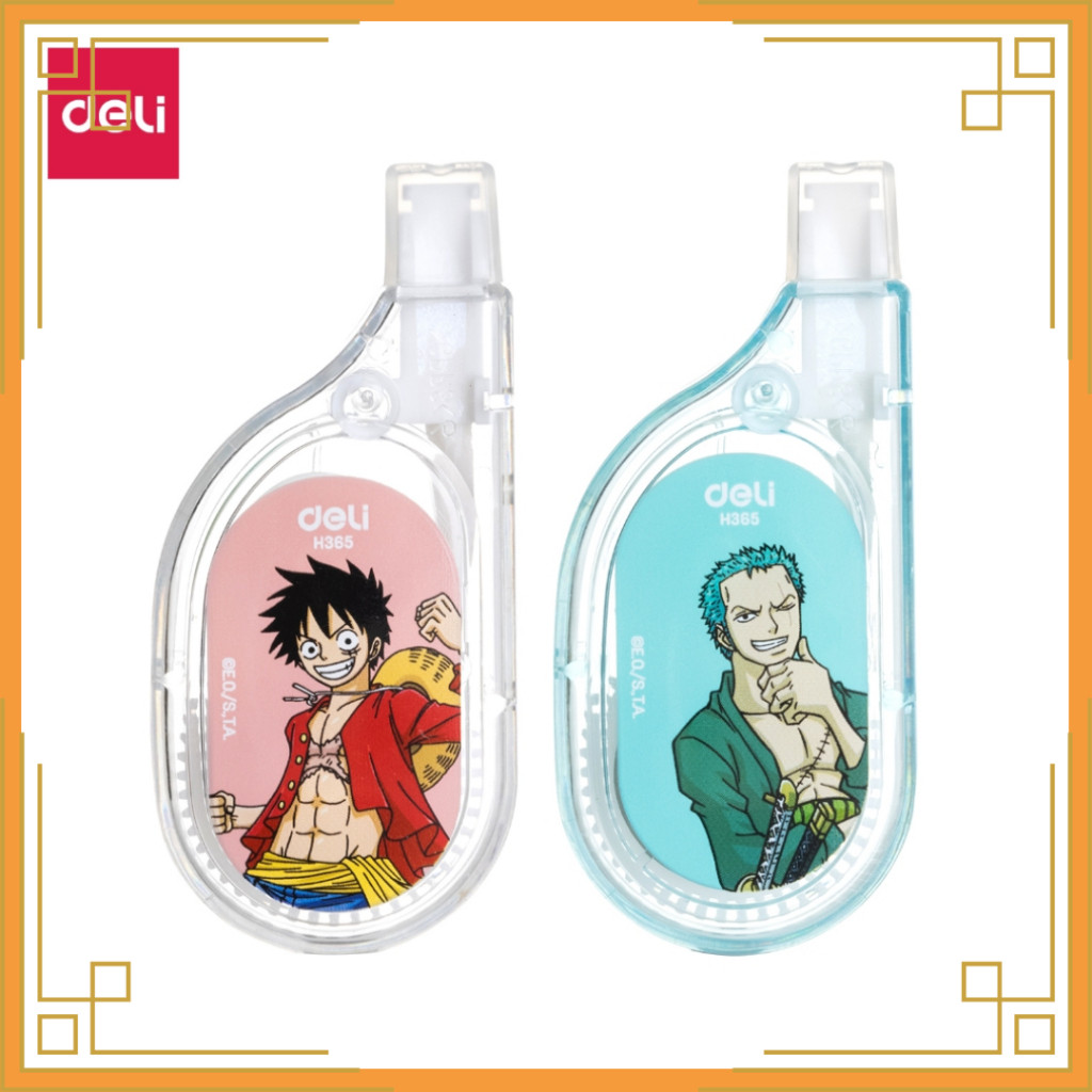 

DELI Tip-ex Kertas Correction Tape One Piece H365, 6m, Luffy & Zoro