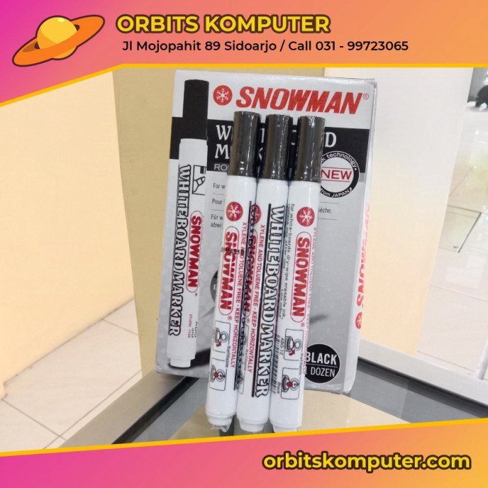 

SNOWMAN SPIDOL WHITEBOARD ABG-12 HITAM ATK