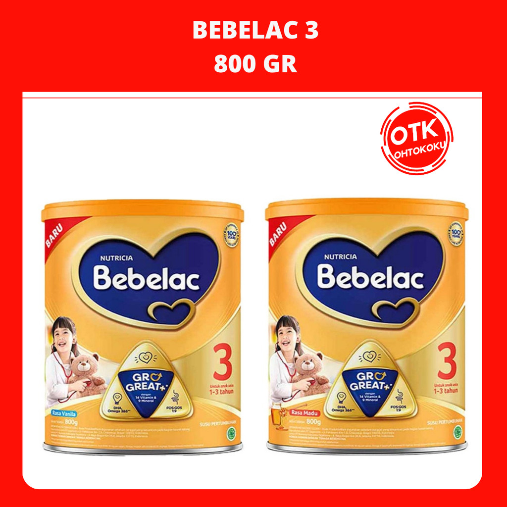 

Bebelac 3 Susu Pertumbuhan Bubuk Usia 1-3 Tahun 800 gr