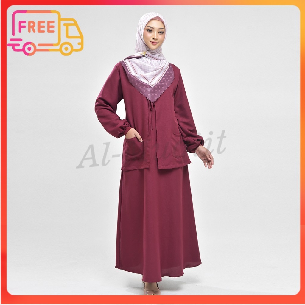 DISKON RABBANI ORI Rabbani - Gamis Dresslim Lengan Panjang Maganta Al-Muqiit.Shop