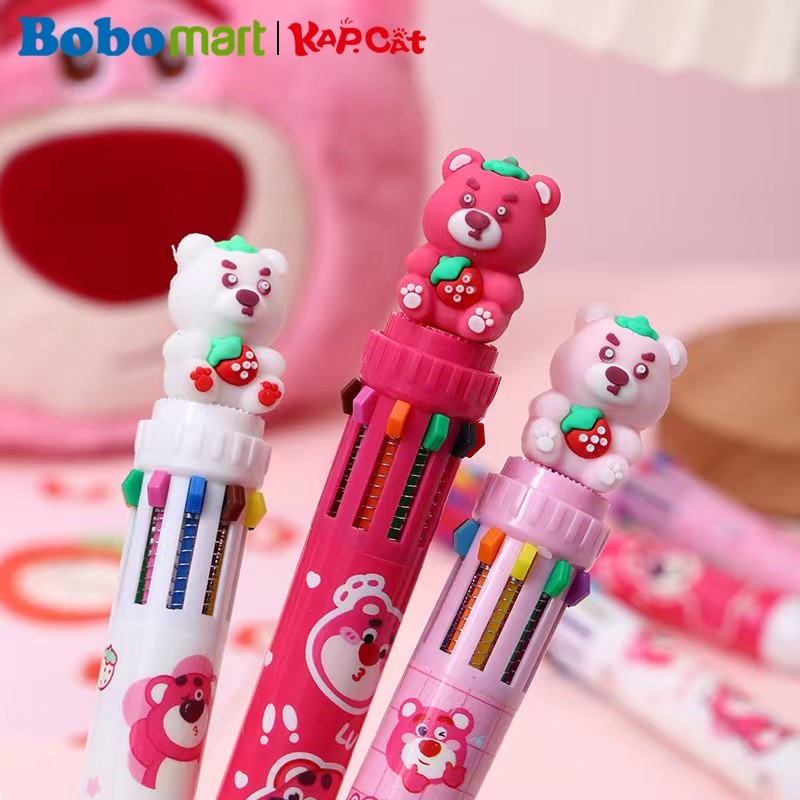 

BOBOMART 1 PCS PULPEN 10 WARNA LUCU CUTE GP-7007 PULPEN KARAKTER KARET MURAH