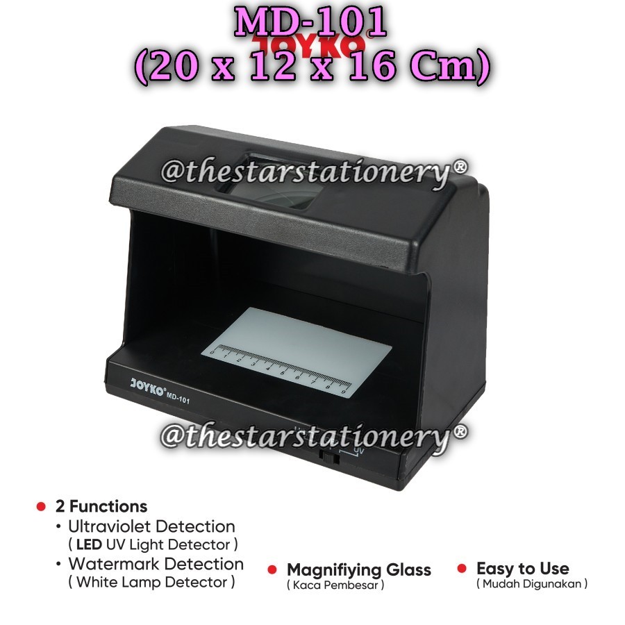 (1 Biji) GROSIR Counterfeit Money Detector JOYKO MD-101 / Alat Pendeteksi Uang Palsu MD-101