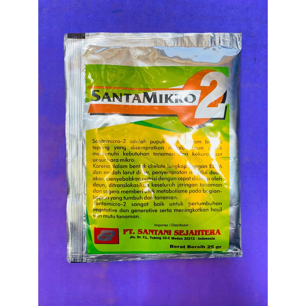 Pupuk mikro SANTAMIKRO SANTA MIKRO 1 25gr dengan unsur hara dari SANTANI SEJAHTERA