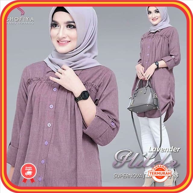 Pakaian Wanita Tunik Premium Murah Kekinian /baju tunik muslik wanita terbaru / hilda tunik / atasan